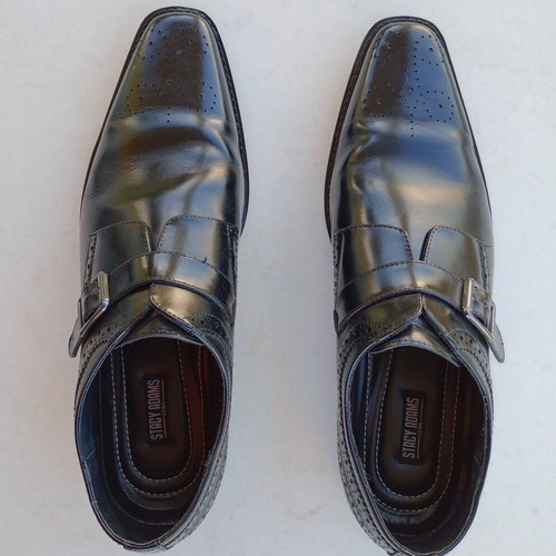 Stacy Adams men's casual strap shoes used, size 48, black