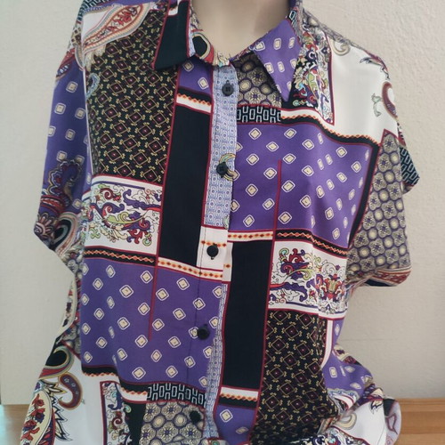 Misell Printed Shirt Size L New, Viscose Cotton Blend