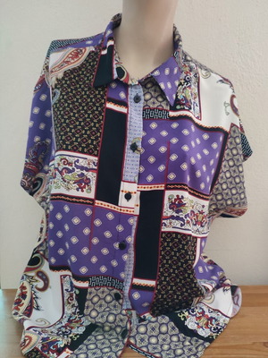 Misell Printed Shirt Size L New, Viscose Cotton Blend