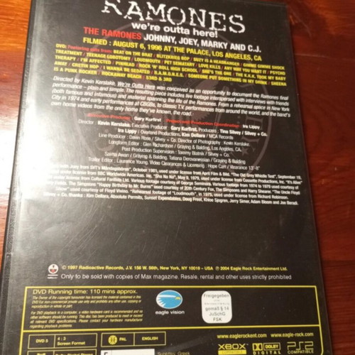 Ramones We're Outta Here DVD like new