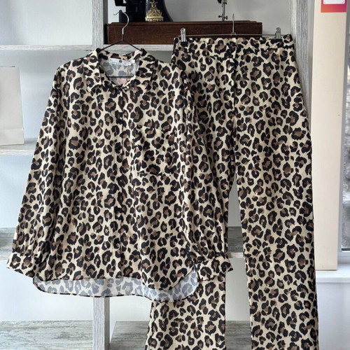 Leopard set medium new, cotton/polyester blend