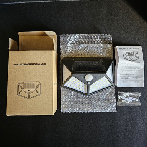 Solar wall light rechargeable with motion sensor, new