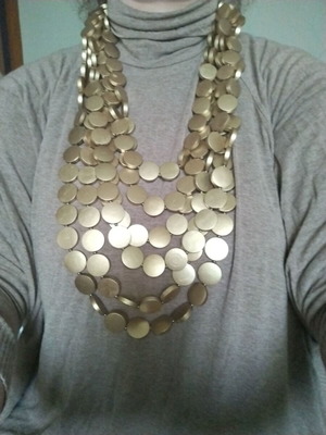 Necklace gold color new, very light