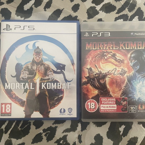 Mortal Kombat 1 PS5 and Mortal Kombat 9 PS3 Kratos Edition like new