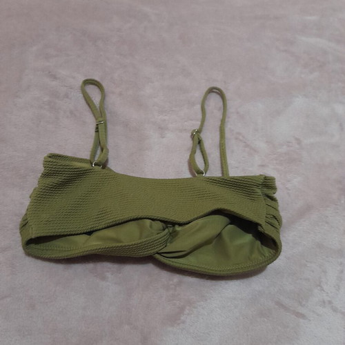 H&M swimsuit top with adjustable straps, green