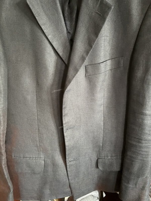 Massimo Dutti linen jacket medium slim fit like new, dark blue