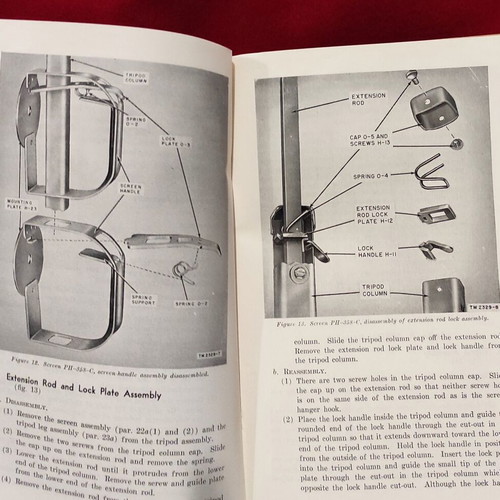 USA Regulation TM 11-2329 1950 Military Screen Manual used
