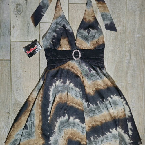 Bellino dress brand new with striking print and rhinestone detail