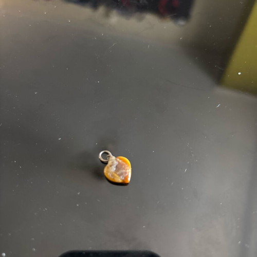 Small heart pendant for necklace used, 10mm