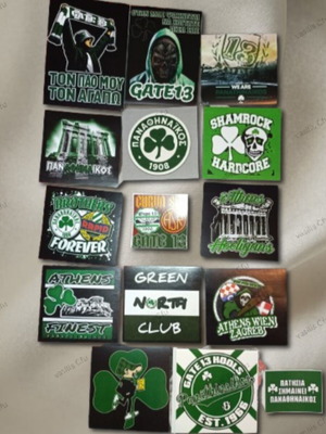 Panathinaikos stickers pack of 15 used