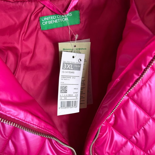 Benetton pink jacket new for girl 13-14 years