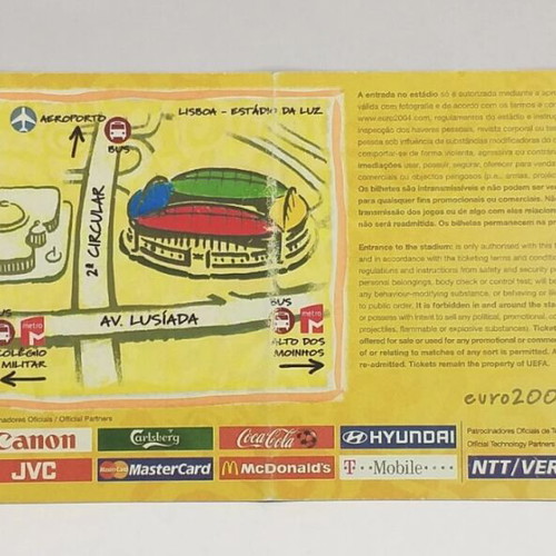 Euro 2004 Final Ticket Portugal Greece like new