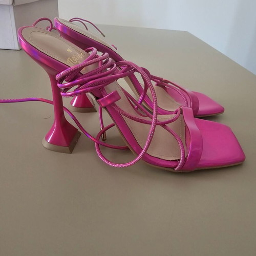 Lace Up Envie Shoes Pink Heels Size 38 New
