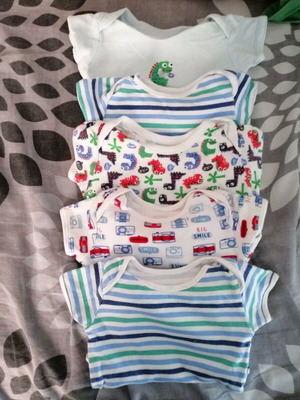 Baby bodysuits 6-9 months George, Early Days, like new pack of 5