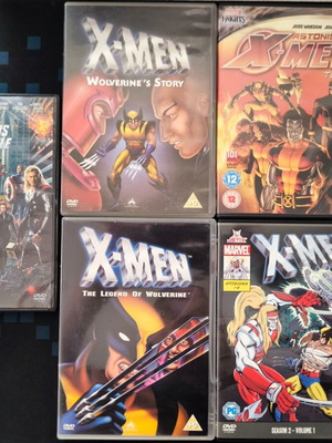 X-Men, Wolverine & Avengers animated DVD lot, 5 discs