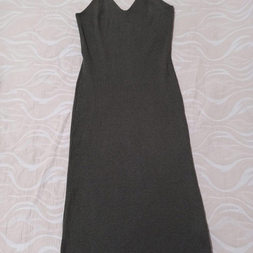 Primark ribbed midi dress No XL, olive green