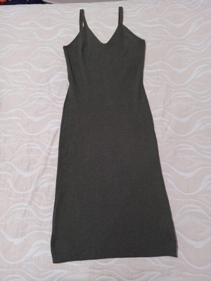 Φόρεμα ριπ Primark μίντι No XL, λαδί