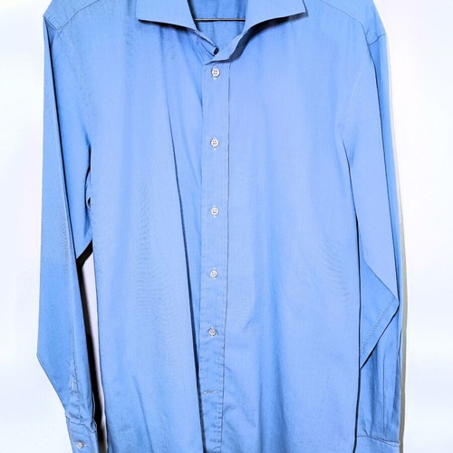 Men's blue dress shirt, size M