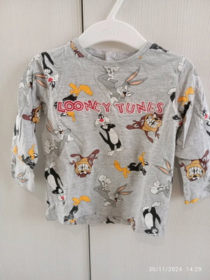 Βαμβακερό μπλουζάκι Looney Tunes για 12-18 μηνων