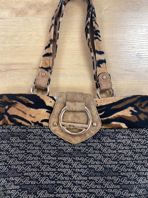 Vintage Paris Hilton shoulder bag with patterned detail