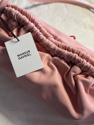 Mansur Gavriel Pink Oversized Cloud Clutch bag new