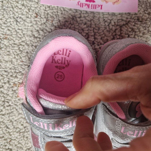 Lelli Kelly shoes size 25 with light and sound, new, pink and silver