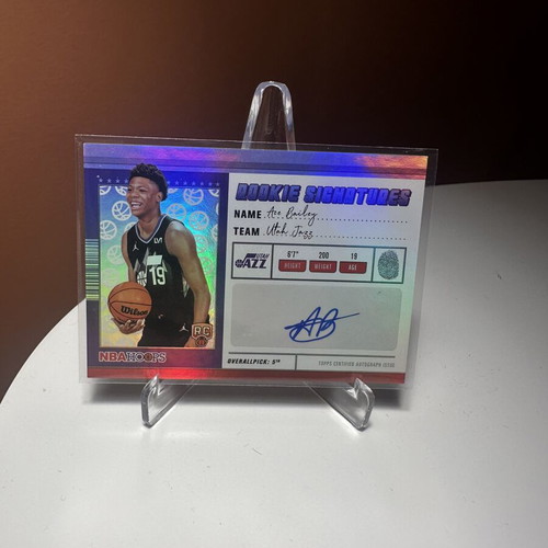 2025-26 Topps NBA Hoops Rookie Signature Auto Ace Bailey card new