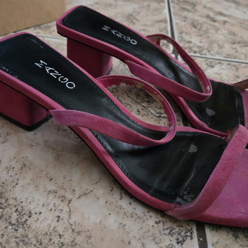 Mango mules pink used, size 38, sandals