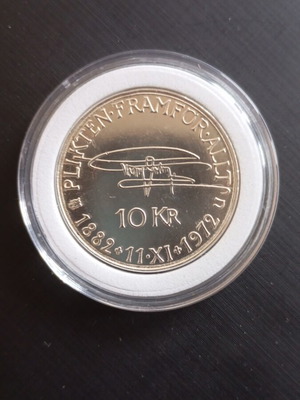 Swedish silver crowns 1972 like new, pack of 10