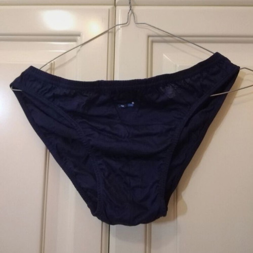 More men's briefs pack of 2, new, cotton, size L, blue and gray