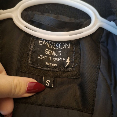 Emerson jacket used, black, missing buttons on pockets