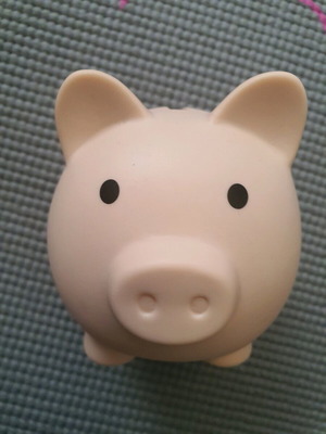 Piggy bank new, plastic