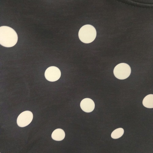 Sleeveless polka dot top new, black and white