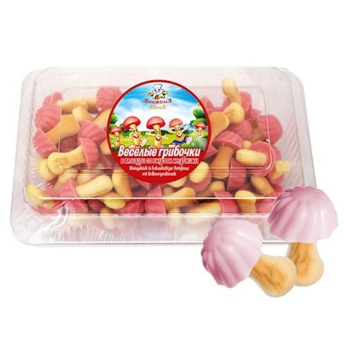 Mushroom Cookies in 3 Flavors Caramel Strawberry Dark Chocolate