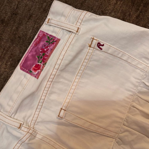 Replay off white mini skirt like new, size 29