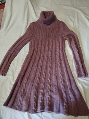 Knitted dress purple like new in A-line