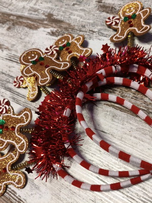 Christmas hairbands like new, set of 3 pieces