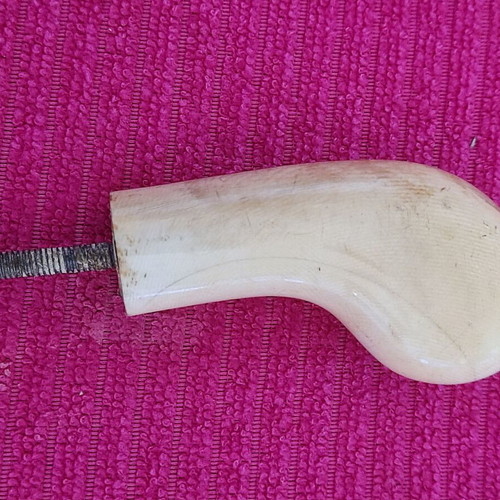 French Walking Stick Handle used, circa 1880, bone