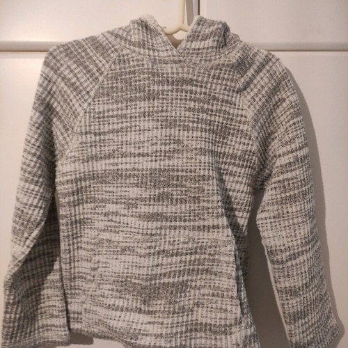 Oysho sweatshirt like new, gray, with fur on hood