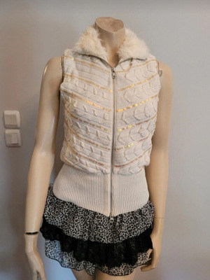 Armani Exchange sleeveless cardigan women's used, size S, white