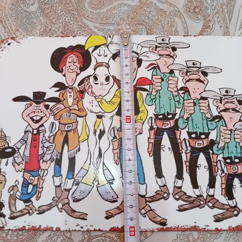 Lucky Luke wall decoration with rust effect