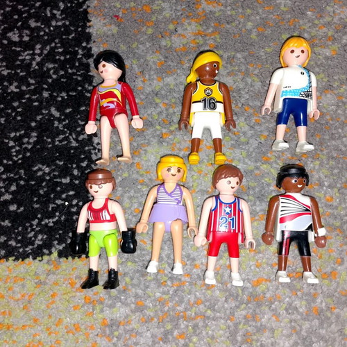 Playmobil athlete figures used