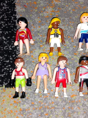 Playmobil athlete figures used