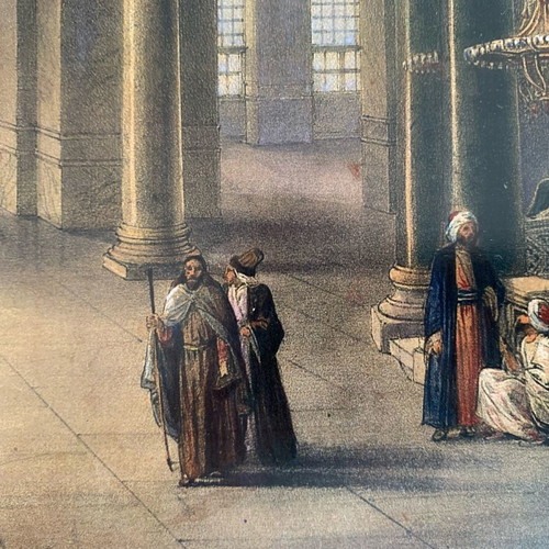 Aya Sofia lithograph print Constantinople like new