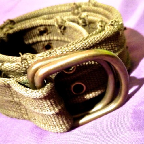 Fabric Belt Army Look Unisex