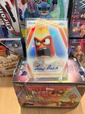 Topps Chrome Disney Pixar 2026 Anger Autograph κάρτα σαν καινούργια