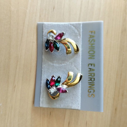 Earrings new, multicolored in original packaging