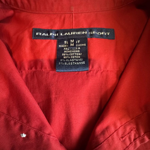 Polo Ralph Lauren women's shirt size medium red like new slim fit