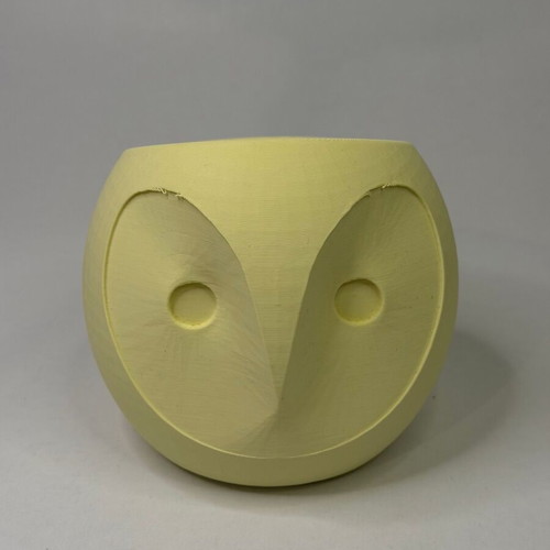 Owl 3D Printed Planter Large, Minimal Decorative Pot