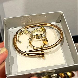 Set bracelet earrings ring